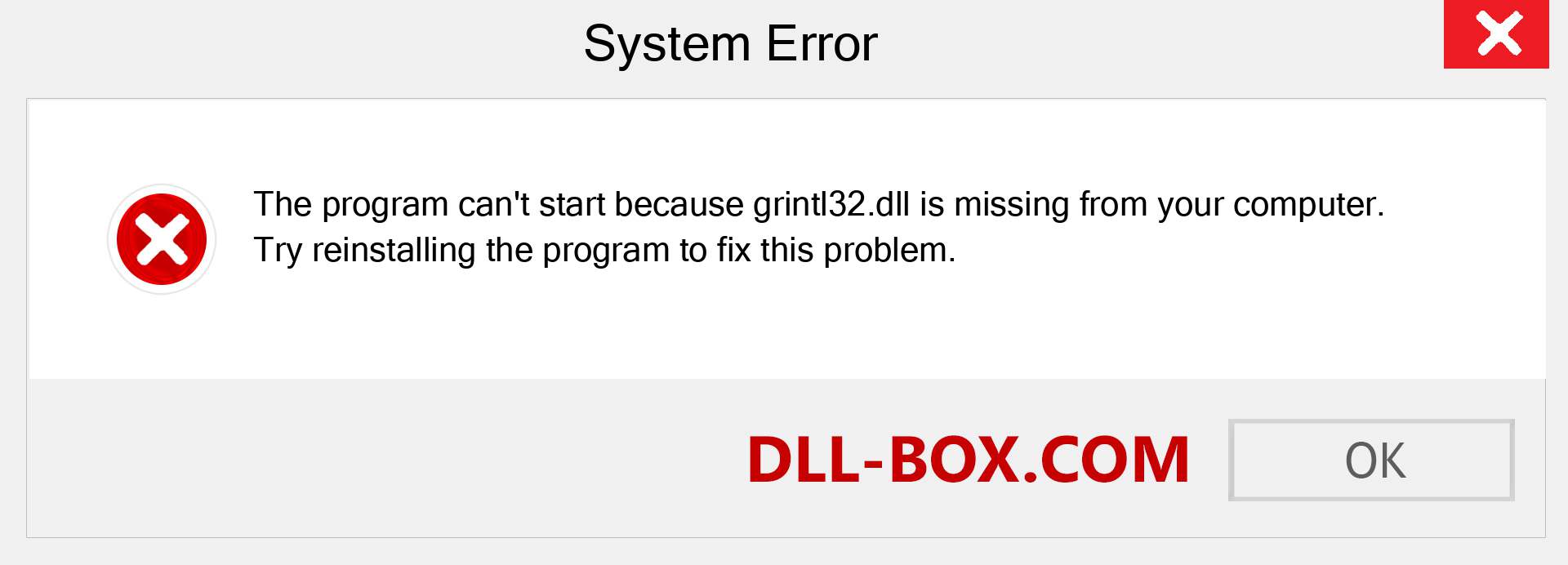  grintl32.dll file is missing?. Download for Windows 7, 8, 10 - Fix  grintl32 dll Missing Error on Windows, photos, images